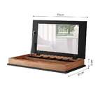 Penteadeira Com Espelho Portátil Imbuia E Preto