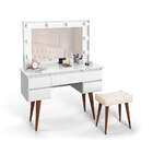 Penteadeira Com Espelho Strass Branca