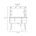 Penteadeira Com Espelho Strass Rosa