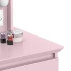 Penteadeira Com Espelho Strass Rosa