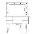 Penteadeira Com Espelho Strass Rosa