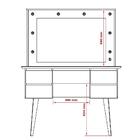 Penteadeira Com Espelho Strass Rosa