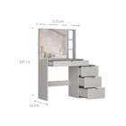 Penteadeira Com Espelho Sume Branca