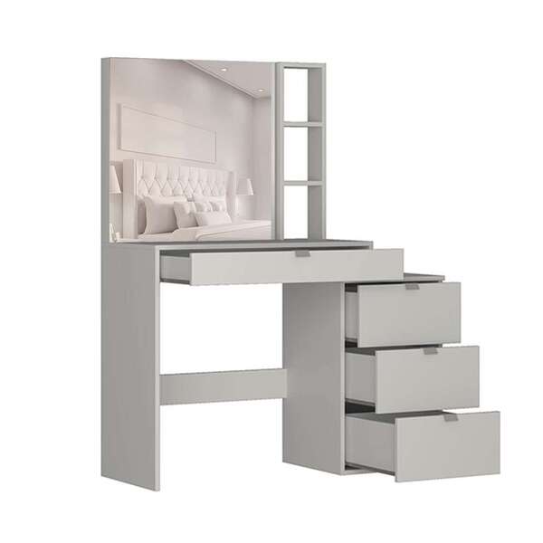 Penteadeira Com Espelho Sume Branca