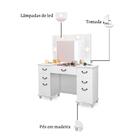 Penteadeira Com Led E Espelho Seul Móveis Luapa Branco