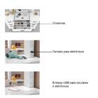 Penteadeira Com Led E Espelho Seul Móveis Luapa Branco