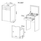 Penteadeira Com Puff Bau Embutido Pe2007 Tecno Mobili