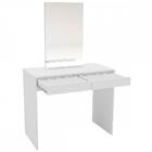 Penteadeira Conquista 2 Gavetas Com Espelho Branco - Politorno