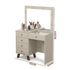 Penteadeira De Maquiagem Camarim Off White Mel Patrimar