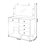 Penteadeira Decorativa 4 Gavetas E Porta Jóias Com Tampo De V