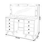 Penteadeira Decorativa 8 Gavetas Porta Joias Com Tampo De Vid