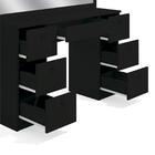 Penteadeira Ditália 7 Gav. Pe-80 Preto C/ Kit Luz Camarim