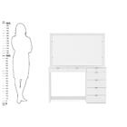 Penteadeira Ditália 7 Gavetas 2 Divisorias Br Uv Acetinado