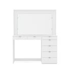 Penteadeira Ditália 7 Gavetas Branco Uv Acetinado