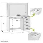 Penteadeira Ditália 7 Gavetas Branco Uv Acetinado