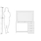 Penteadeira Ditália 7 Gavetas Branco Uv Acetinado