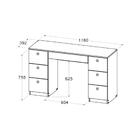 Penteadeira Ditália 7 Gavetas Com Cadeira Pe-100