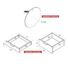 Penteadeira Ditália 7 Gavetas Com Espelho Redondo Pe-90