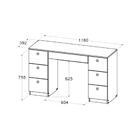 Penteadeira Ditália 7 Gavetas Pe-100