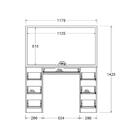 Penteadeira Ditália 7 Gavetas Pe-80 Branco Uv Acetinado