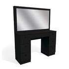 Penteadeira Ditália 7 Gavetas Pe-80 Preto Uv Acetinado