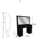 Penteadeira Ditália 7 Gavetas Pe-80 Preto Uv Acetinado