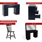 Penteadeira Ditália 7gavetas C/cadeira + Kit Luz Pe-80