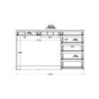 Penteadeira Ditália C/cadeira + Espelho Redondo Pe-90