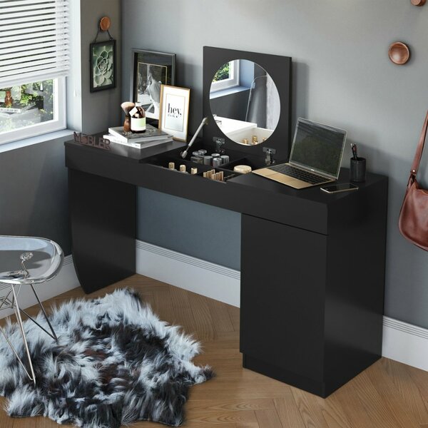 Penteadeira E Escrivaninha 1 Porta Crystal Belaflex