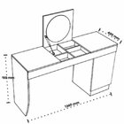 Penteadeira E Escrivaninha 1 Porta Crystal Belaflex