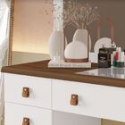 Penteadeira Eloa Amêndoa P/ Maquiagem Led E Puxador Moderno