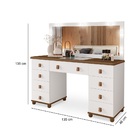 Penteadeira Eloa Design Moderno 9 Gavetas Com Espelho E Leds