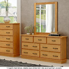 Penteadeira Em Madeira Maciça Com Espelho 7 Gavetas Júlia Mel