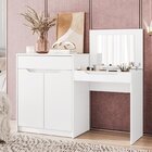 Penteadeira Escrivaninha 2 Portas 1 Gaveta Trend  Branco