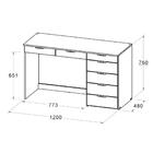 Penteadeira Escrivaninha 7 Gavetas 120 Cm Pe90 Dtall