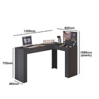 Penteadeira Escrivaninha Camarim Studio Jade - Bebeshop Preto