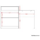 Penteadeira Escrivaninha Com Espelho 2 Portas 1 Gaveta Theo C