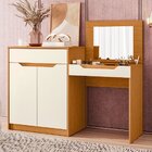 Penteadeira Escrivaninha Com Espelho 2 Portas 1 Gaveta Theo C