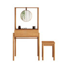 Penteadeira Escrivaninha Com Espelho Compacta Madeira Com Ban