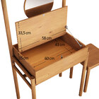 Penteadeira Escrivaninha Com Espelho Compacta Madeira Com Ban