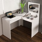 Penteadeira Escrivaninha Com Espelho Pe2021 Branco - Tecno Mo