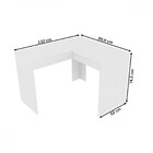 Penteadeira Escrivaninha Com Espelho Pe2021 Branco - Tecno Mo