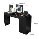 Penteadeira Escrivaninha Crystal Bnn Decor - Preto Fosco