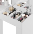 Penteadeira Escrivaninha De Canto Com Espelho Jade Branco - M