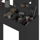 Penteadeira Escrivaninha De Canto Com Espelho Jade Preto - Mo