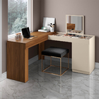 Penteadeira Escrivaninha De Canto Com Espelho New Star Freijo