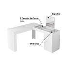 Penteadeira Escrivaninha De Canto Pop Com Espelho Casatema