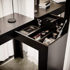 Penteadeira Escrivaninha Em L Com Espelho E Organizador Naomi