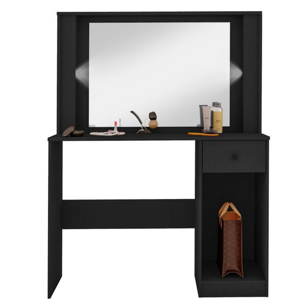 Penteadeira Escrivaninha Juliette Platinum Decor Preta