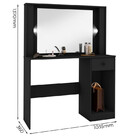 Penteadeira Escrivaninha Juliette Platinum Decor Preta